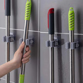 1 Pc Mop and Broom Self Adhesive Holder Wall Mount Magic Hanger Organizer Cleaning Tools Storage Mop Rack