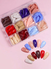 Press-On Nail Set for Women – 144 False Nails (12 Sets × 12 Nails) | Assorted Colors