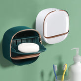 Luxury Soap Holder With Drain Tray – Wall Mounted Soap Case Box Designed To Keep Your Soap Bars Dry And Long Lasting