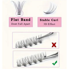 10mm Individual Lash Extensions – Natural DIY Eyelash Clusters for Salon & Home Use