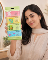 Travel Wet Wipes Value Pack – 64 Alcohol-Free Cleansing Wipes (8 Packs × 8 Wipes)