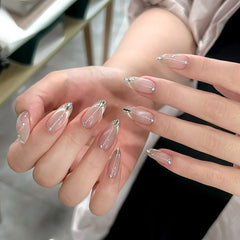 Nails with Stones – Press-On Nails (3 Colors, 12 pcs each) with Adhesive Tabs