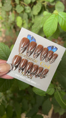 Bow Style Press-On Nails – Cute Self-Adhesive False Nails (12 pcs) with Adhesive Tabs