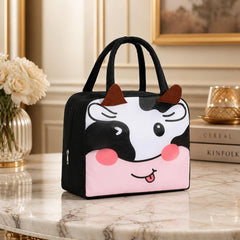 Cartoon Face Insulated Lunch Bag – Kids Thermal 4.5L (Elephant, Tiger, Dino)