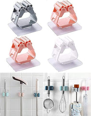 1 Pc Mop and Broom Self Adhesive Holder Wall Mount Magic Hanger Organizer Cleaning Tools Storage Mop Rack