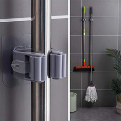 1 Pc Mop and Broom Self Adhesive Holder Wall Mount Magic Hanger Organizer Cleaning Tools Storage Mop Rack