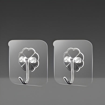 Transparent Self-Adhesive Wall Hooks – Strong Hold, No Drill, Damage-Free Hanging - Pack of 10