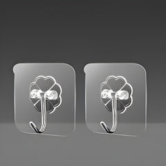 Transparent Self-Adhesive Wall Hooks – Strong Hold, No Drill, Damage-Free Hanging - Pack of 10
