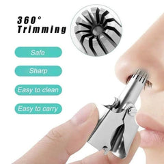 Manual Nose & Ear Hair Trimmer – Stainless Steel Precision Trimming Tool for Safe and Painless Grooming