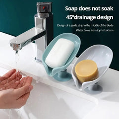 Leaf-Shape Self-Draining Soap Holder