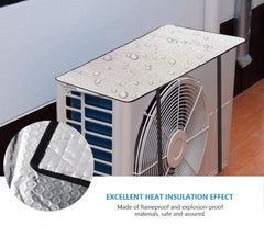 Air Conditioner Outdoor Unit Cover Heat Insulation Waterproof - Universal Size For 1 & 1.5 Ton - With Clip