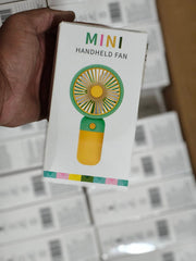 Rechargeable Mini Handy Fan Portable USB Cooling Fan Cute Design Handheld Fan for Kids and Travel - With Cable