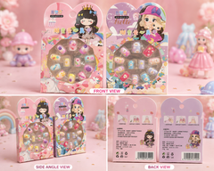 Kids Press-On Nail Set – 12 Cute Reusable False Nails for Girls | Easy Stick-On Nails