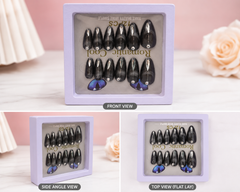 Nails with Stones – Press-On Nails (3 Colors, 12 pcs each) with Adhesive Tabs