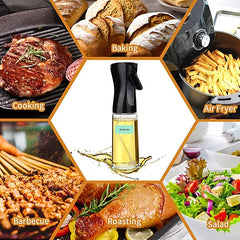 Oil Spray Bottle, Cooking Olive Oil Bottle Fitness Barbecue Spray Oil Dispenser Vinegar Air Fryer Sprayer Salad Gadgets (Glass Bottle)