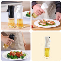 Oil Spray Bottle, Cooking Olive Oil Bottle Fitness Barbecue Spray Oil Dispenser Vinegar Air Fryer Sprayer Salad Gadgets (Glass Bottle)